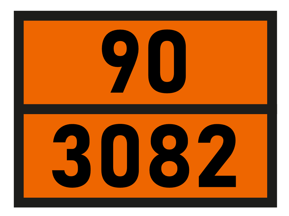 Orangene ADR Warntafel 90/3082 / ENVIRONMENTALLY HAZARDOUS SUBSTANCE, LIQUID, N.O.S.