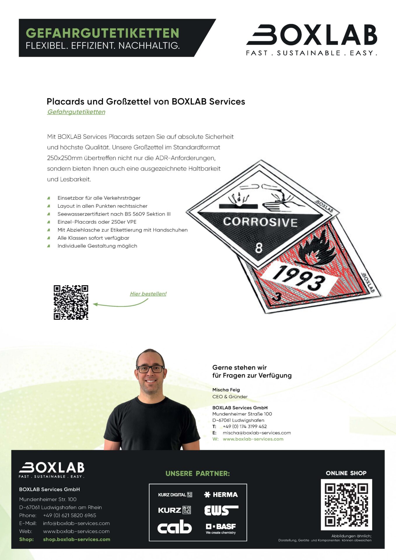 Placards und Großzettel von BOXLAB Services