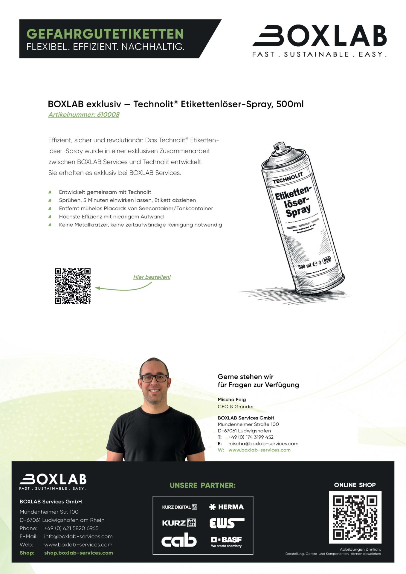 BOXLAB exklusiv — Technolit Etikettenlöser-Spray, 500ml
