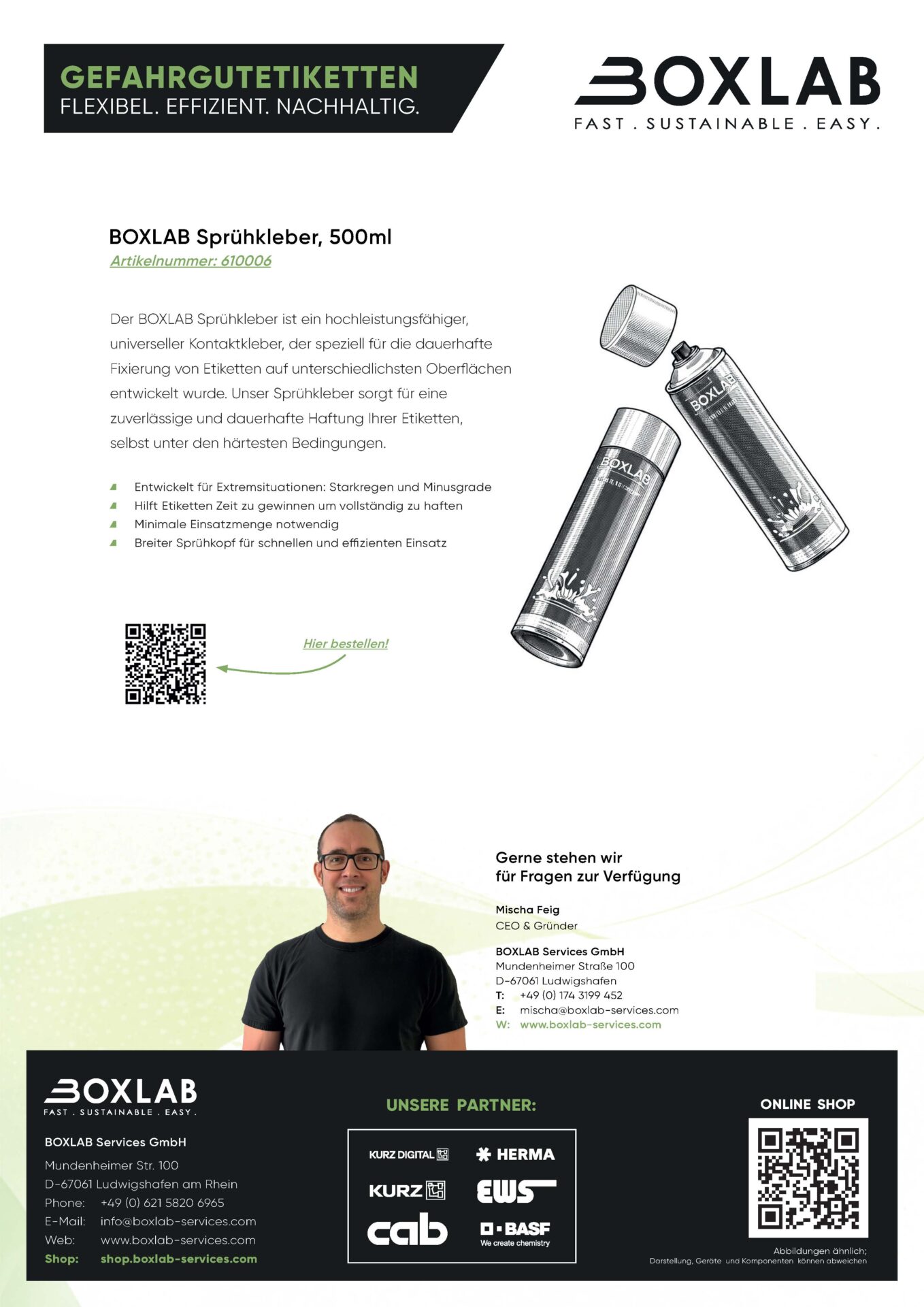 BOXLAB Sprühkleber, 500ml