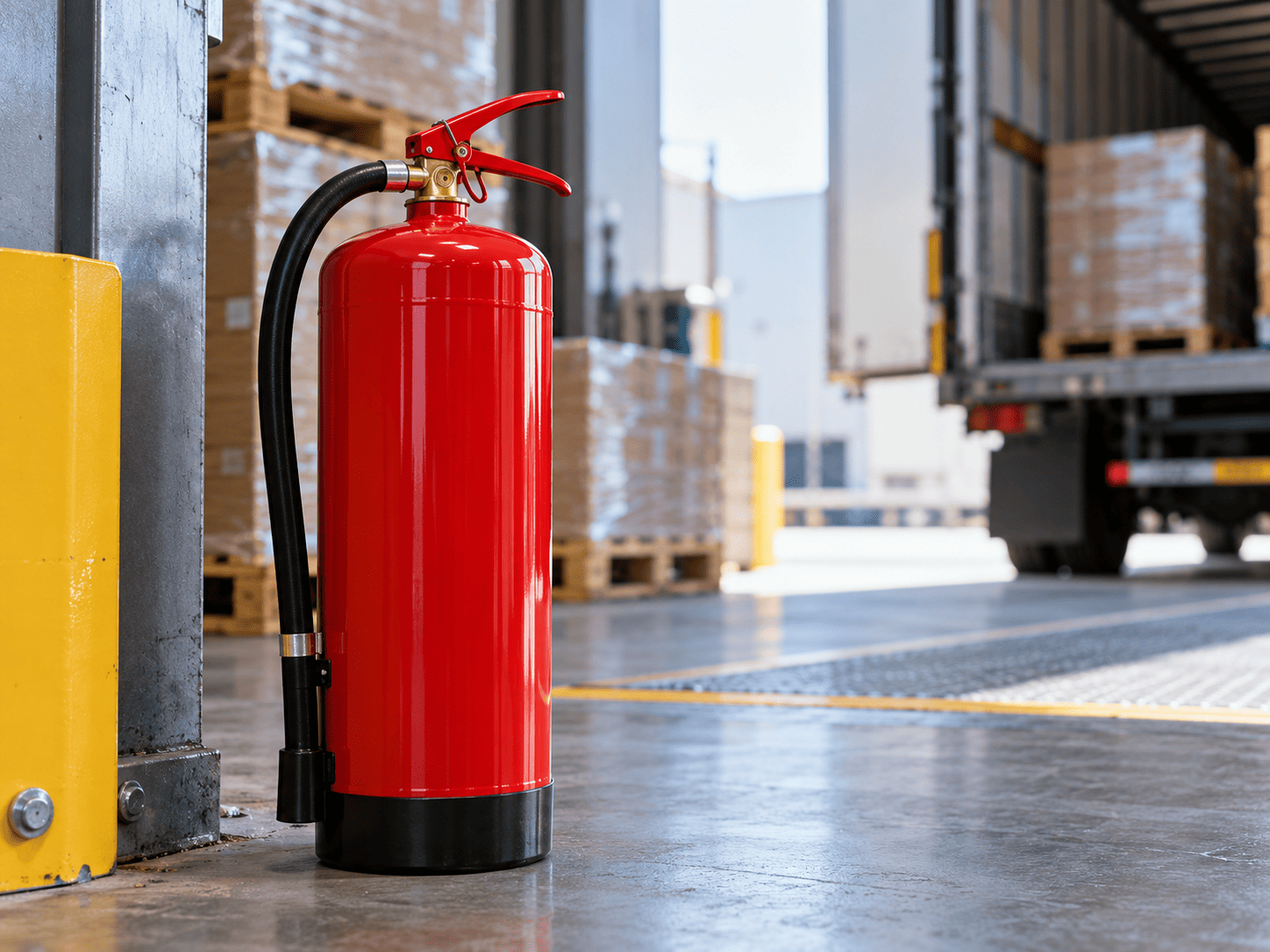 Feuerlöscher bei Gefahrguttransport