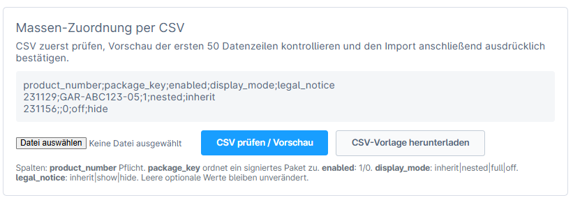 BOXLAB GARAN – garan connect shopware csv produktzuordnung